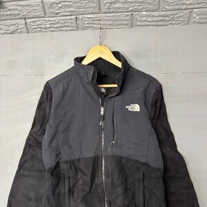 The North Face Denali Fleece Jacket Womens Medium Black Full Zip Mock Neck Coat